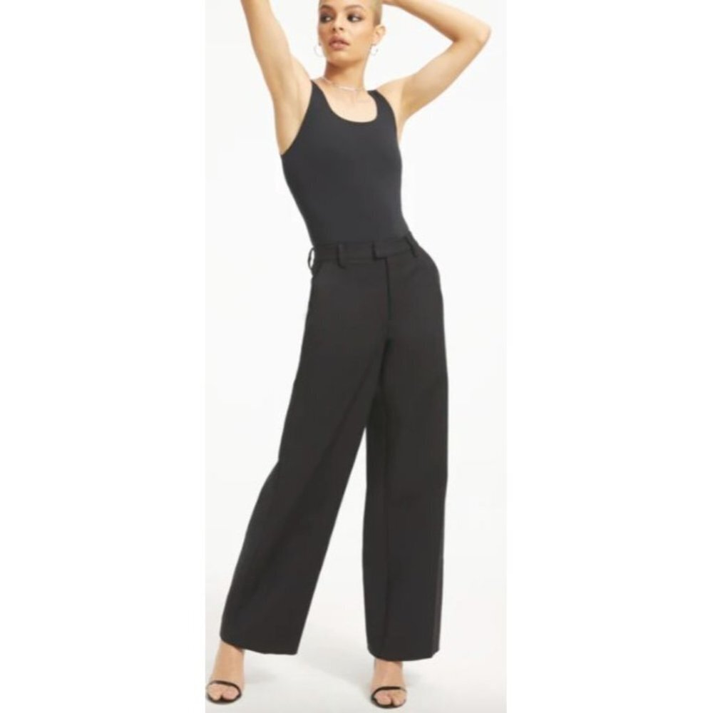 NWOT Good American Woven Trouser 2.0 Pants Black-sz 31 - Picture 1 of 9